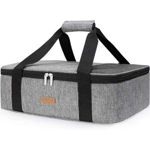 Insulated Casserole Carrier for Hot or Cold Food, 9"x13" Baking Dish, Grey